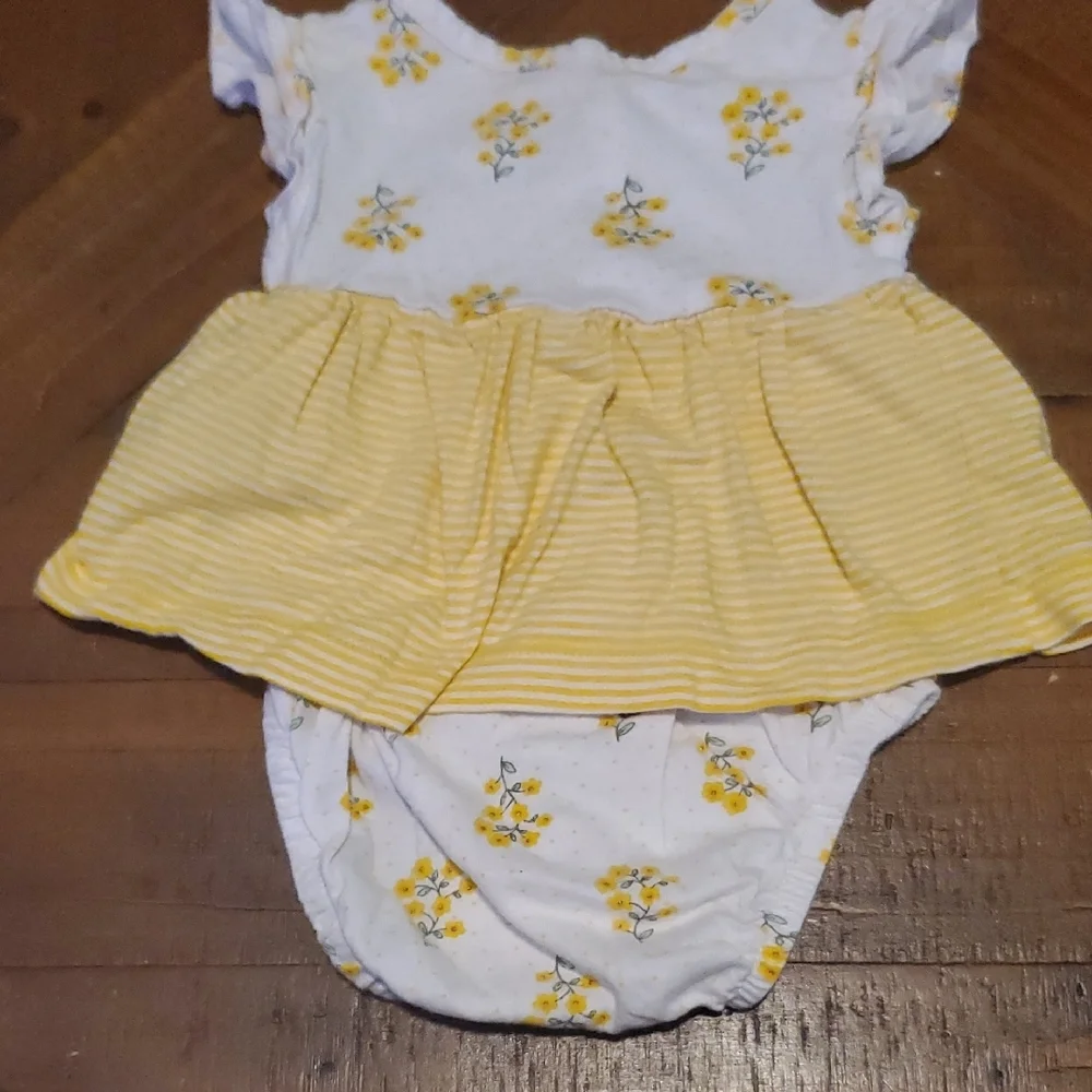Carter's Yellow and White Floral Bodysuit